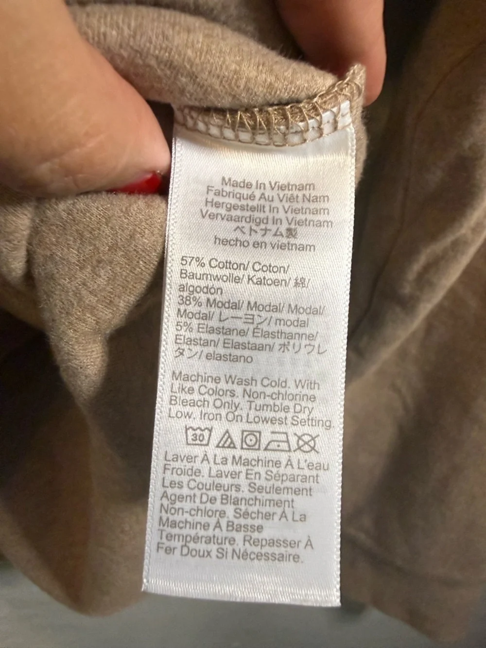 J. Crew women’s  Cloudspun Hoodie - Light Tan NWT